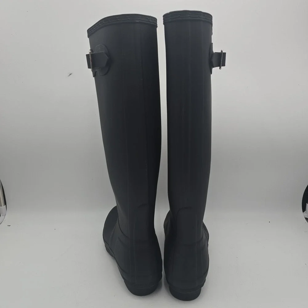 Hunter Original Tall Matte Black Rain Boots Size US 8 / EU 39 / UK 6 - Picture 6 of 13